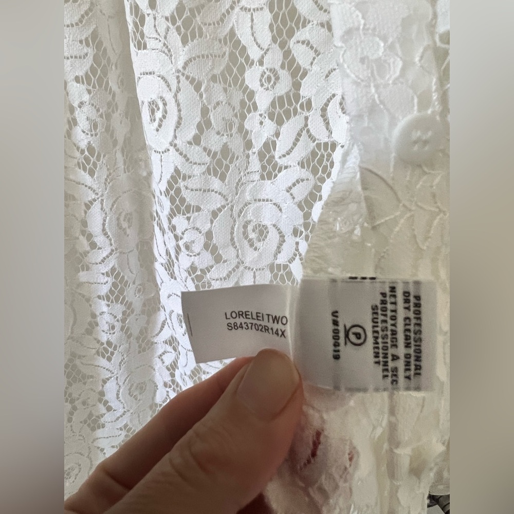 Diane Von Furstenberg Lorelei White Lace top - Picture 8 of 9